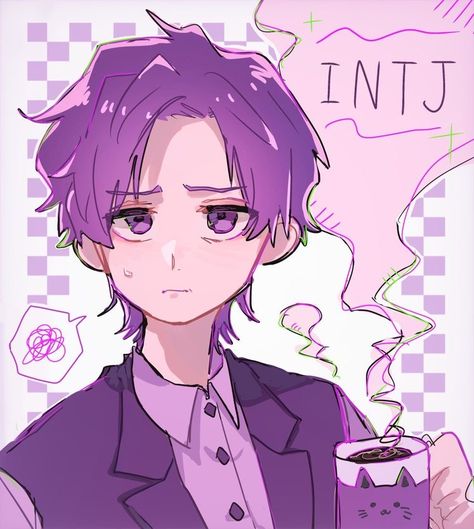 Intj Fanart, Mbti Personality Types, Mbti Personality, Intj, Personality Types, Mbti, Anime Character, Purple, Hair