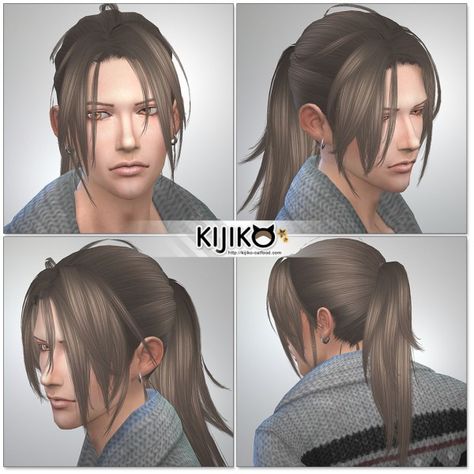 Kijiko Sims: Hototogisu hair retextured for Sims 4 Sims 4 Cc Masculine Hair, Sims 4 Cc Hair Male Ponytail, Sims 4 Cc Male Long Hair Ponytail, Sims 4 Long Hair Cc Male, Sims 4 Cc Asian Male, Sims 4 Cc Men Hair Short, Sims 4 Male Hair Cc Long, Braids With Taper, Sims 4 Cc Long Hair Male