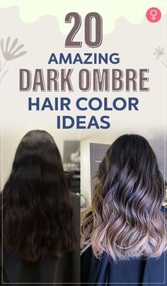 20 Amazing Dark Ombre Hair Color Ideas: The internet is going nuts over dark ombre hair color ideas. So, what makes this hair color trend so popular? It is low maintenance, and you do not have to color or bleach your entire hair to achieve an ombre style. Also, it looks so smooth and natural! #haircolor #ombrehairclor #hairstyles Ombre Hair Color Straightened, Ombre Hair Color Dark To Light, Summer Low Maintenance Hair Color, Non Bleach Balayage Dark Hair, Winter Ombre Hair Color For Brunettes, Ombre Hair For Black Hair, Long Curly Hair Color Ideas Brunettes, Ombre Hair Ideas For Brunettes, Balayage For Dark Brown Hair Low Maintenance