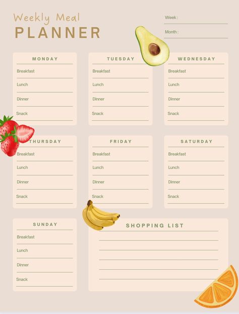 You can plan the meals that you are going to have for the current week or the next week and you just have to print the file and then you can put it anywhere you like. Track the meals that you have had or make plans for the meals you are going to make. Size is A4 Grocery List Diet, Meal Planning Printable Weekly, Weekly Meal Plan Template, Meal Calendar, Meal Tracker, Daily Meal Plan, Meal Planner Template, Food Tracker, Diet Planner