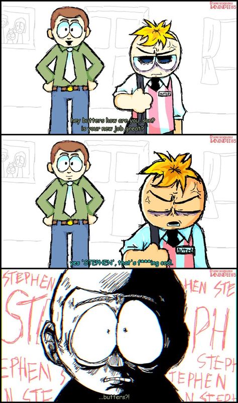 South Park Fanart Drawing, South Park Comics, Butters Stotch, Butters South Park, South Park Videos, Short Comic, South Park Memes, North Garden, South Park Anime