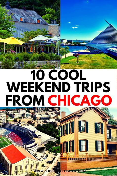 Day Trips From Chicago, Travel Destinations Usa, Chicago Weekend, Midwest Road Trip, Weekend Family Getaways, Illinois Travel, Best Weekend Trips, Midwest Travel, Road Trip Destinations