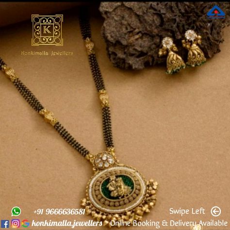 #KJ_G646 Net Weight: up to 12 grams Item : Black Beeds Short Fb, Insta, Pinterest: @konkimalla.jewellers Jay Dwarkadhish, Heavy Jewellery, Natural Material Jewelry, Mangalsutra Design, Gold Jewels Design, Black Beads Mangalsutra, Black Beads Mangalsutra Design, Diamond Mangalsutra, Choker Designs