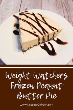 Frozen Peanut Butter Pie, Pb2 Recipes, Frozen Peanut Butter, Weight Watchers Menu, Plats Weight Watchers, Ww Recipe, Weight Watchers Meal Plans, Weight Watchers Recipes Desserts, Weight Watchers Snacks