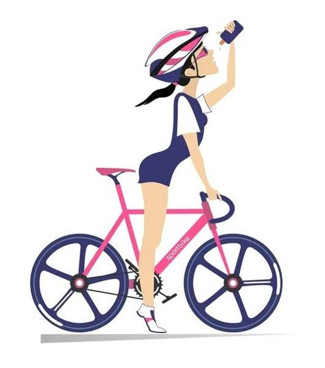 Riding Bike Illustration, Sport Sketch, Bike Women Cycling, Tattoo Bike, Feminine Branding Logo, Fit Nurse, Wellness Instagram, Bicycle Illustration, Bike Tattoos