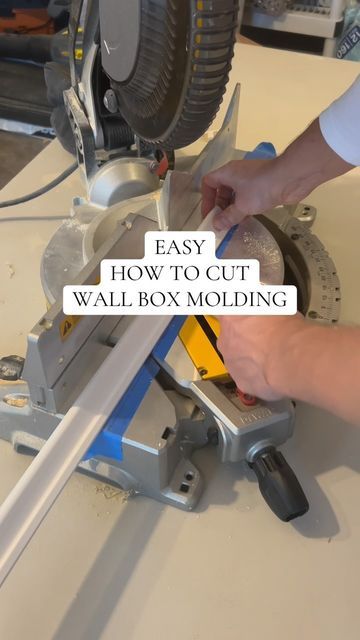 Claudia & Jimmy | creating a casa | DIY on Instagram: "⭐️Comment TRIM for the details of the project to be sent to your dms! 

HOW TO CUT wall trim! Our other video focused on how to calculate your trim and here we show you step by step how to cut it using a miter saw. For smaller trim you can also use miter sheers, i linked both.. let us know if you have questions.. DONT BE INTIMIDATED YOU CAN DO THIS 💪🏼 

#wainscoting #boxtrim #walltrim #wallmolding #wallmoulding #moulding #homeimprovement #diyhomeprojects #mitersaw" Wall Trim, Wood Molding, Wall Molding, Wall Boxes, Miter Saw, Wainscoting, Cut It, Moldings And Trim, The Project