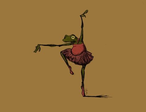 Rough sketch with solid colours and shadows Frog Ballerina Drawing, Dancing Frog Drawing, Ballerina Frog, Singing Drawing, Dancing Drawing, Ballerina Drawing, Paint Inspo, Frog Drawing, Pottery Painting Designs