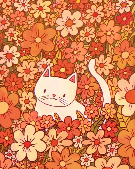 Cats in Flowers are my most common thing to draw hehe!! I just love it :) #digitaldrawing #procreate #doodle Cat In Flowers Drawing, Cats In Flowers, Thing To Draw, In My Element, Cute Animal Illustration, Best Iphone Wallpapers, Illustrators On Instagram, Digital Art Illustration, Plant Art