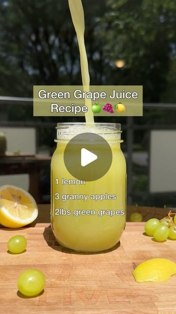 Green Grape Juice Recipe, Green Grape Juice, Grape Juice Recipe, Green Grape, Juicer Recipes, The Wailers, Juicing For Health, Green Grapes, Grape Juice