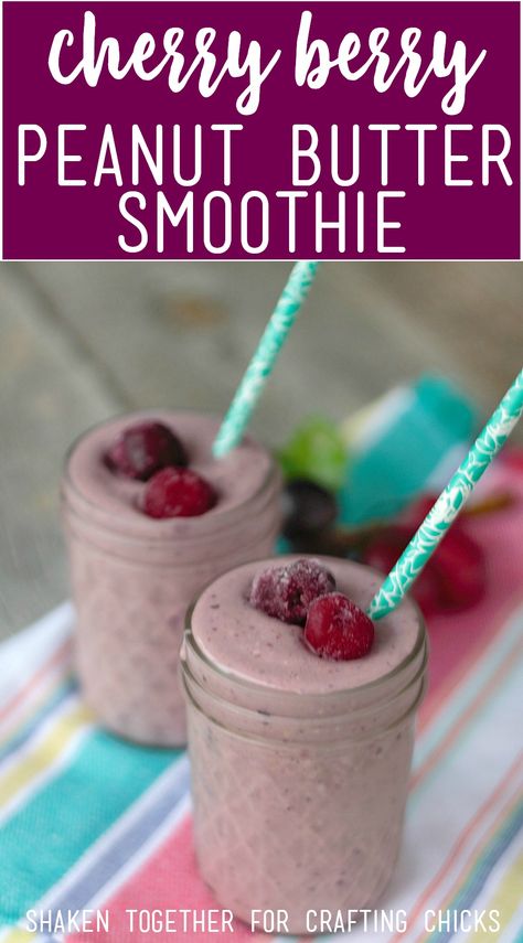 Berry Butter, Banana Apple Smoothie, Detox Breakfast, Kefir Recipes, Cherry Smoothie, Peanut Butter Smoothie, Smoothie Prep, Frozen Cherries, Mango Smoothie