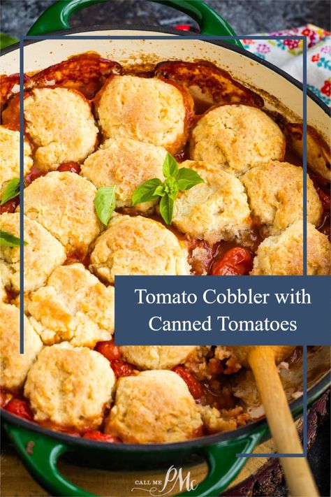 Tomato Cobbler is a savory cobbler that brings comfort to the table with every bite. The rich tomato, onion, and garlic filling combined with a soft, buttery biscuit topping is perfect for cozy nights. Savory Cobbler, Tomato Cobbler, Sandwich Sides, Canned Tomatoes, Buttery Biscuits, Easy Weeknight, Budget Friendly Recipes, Delicious Dinner Recipes, Easy Weeknight Meals