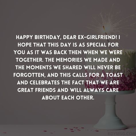 57 Birthday Wishes for Ex-Girlfriend - BDYMSG Birthday Wishes For X Girlfriend, Birthday Gift For Ex Boyfriend, Ex Birthday Wishes, Letter To Ex Girlfriend, Birthday Wishes For Ex Girlfriend, Birthday Wishes For Ex Boyfriend, 57 Birthday, Birthday Paragraph, Happy Birthday Letter