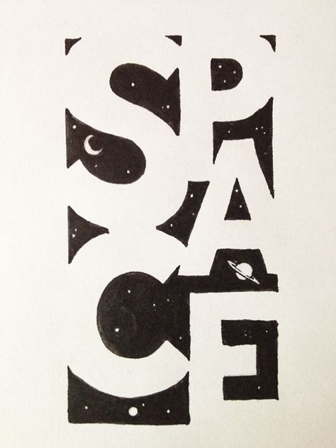 Lazy Typography, Balance Typography, Image Typography, Negative Space Graphic Design, Interesting Typography, Space Typography, Typography Art Illustration, Big Typography, Expressive Typography