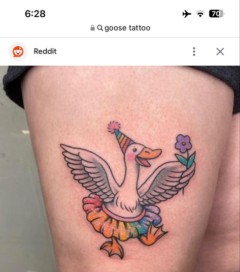 Silly Goose Tattoo, Goose Tattoo, Duck Tattoos, Duck Illustration, Tender Heart, Canadian Goose, Norfolk Virginia, R Tattoo, Silly Goose