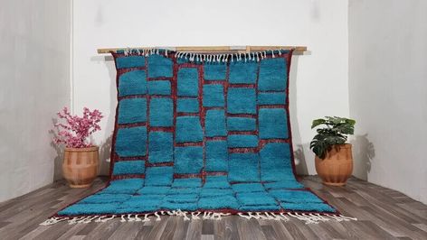 New moroccan- Authentic Moroccan Rug Custom Beni Ourain rug- Beni Rug- Large Design Marocain, Area Room Rugs, Rugs Living Room, Rug Abstract, Moroccan Area Rug, Moroccan Design, Moroccan Carpets, Beni Ourain Rug, Rug Blue