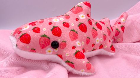 Valentines Strawberry, Unicorn Milkshake, Valentine Strawberries, Rabbits Foot, Shark Plush, Riso Print, Love U Forever, Dog Gear, Cute Stuffed Animals