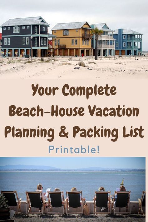 Beach Weekend Packing, House At The Beach, Beach Trip Packing List, Vacations For Families, Beach Trip Packing, Beach Vacation Tips, Beach Vacation Packing, Beach House Plan, Printable Packing List