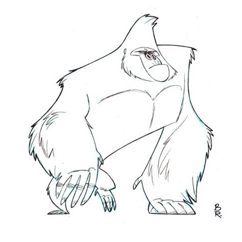 Animal Design by Barry Reynolds: G - Gorilla Bigfoot Drawing, Gorilla Illustration, Gorillas Art, Animation Classes, Animal Anatomy, Animal Character, Donkey Kong, Animal Sketches, Sketch Painting