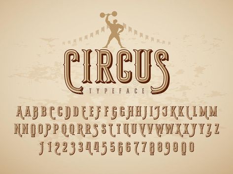 Decorative vintage circus typeface on grunge texture background. Eps8. RGB Globa , #Sponsored, #typeface, #grunge, #circus, #Decorative, #vintage #ad Circus Font, Decorative Typeface, Circus Design, The Circus, Vintage Circus, Grunge Textures, Texture Background, Collage Maker, Free Vector Art