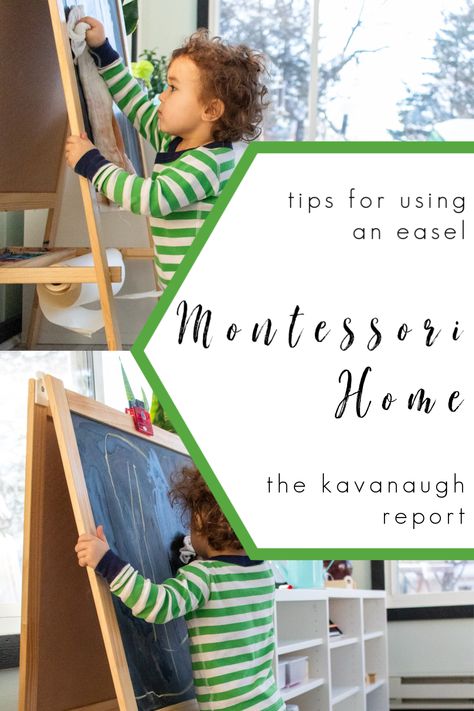 Montessori Art Area, Montessori Home Setup, Toddler Easel, Letter Sounds Preschool, Montessori Home, Montessori Activities Preschool, Preschool Activities At Home, Kids Easel, Montessori Parenting