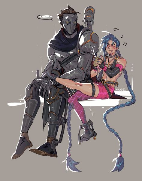 Viktor X Jinx Fanart, Jinx X Viktor, Jinx And Viktor Fanart, Lol Jayvik, Lol Viktor, Jinx Character Design, Jinx And Viktor, Jinx Viktor, Arcane Ships