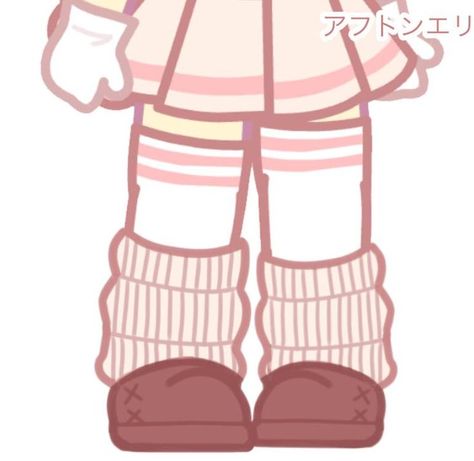 NOT MINE. THE ORIGINAL CREATOR IS アフトン エリ on facebook. Use for customing your oc Gacha Club Outfit Comfy, Gacha Leg Warmers, Hello Kitty Gacha Outfit, Gacha Club Custom Clothes, Leg Warmers Gacha Club, Kawaiicore Gacha Outfit, Coquette Gacha Oc, Cute Pink Outfits, Gacha Props