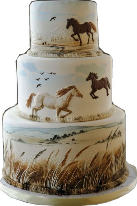 Meadow Gallop: A Birthday Cake That Races with the Wind Horses Galloping, Horse Birthday Cake, Frosting Cake, Horse Cake, Horse Galloping, Horse Party, Horse Birthday, A Birthday Cake, Running Horses