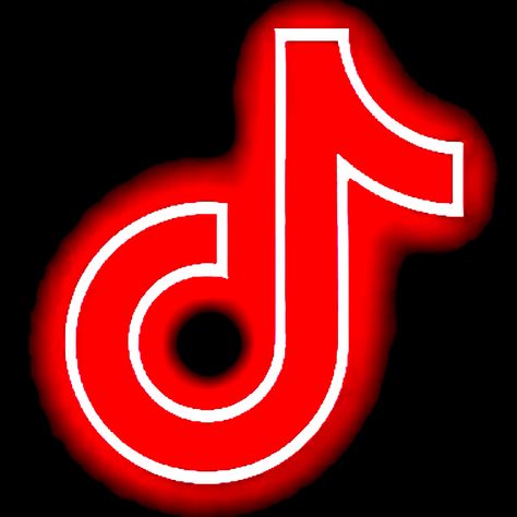 #app #logo #neon #tiktok #ios #homescreen Red Tiktok Logo, Red Neon App Logos, Red Tiktok Icon, Neon Red Phone Icon, Ios App Logo, Red Widgets, Logo Tiktok, Red App Icons, Tiktok Logo