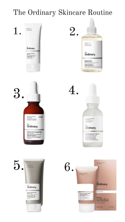 skincare routine / acne clearing Skincare The Ordinary, Skincare Routine Acne, Ordinary Skincare Routine, Acne Clearing, The Ordinary Skincare Routine, Ordinary Skincare, Acne Skincare Routine, The Ordinary Skincare, Clear Acne