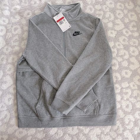 Super Cute Grey Nike Half Zip Up Fits Like A Women’s M! Grey Clothes Aesthetic, Grey Clothes, Nike Half Zip, Sports Outfit, Grey Outfit, Grey Nikes, Girls Jacket, Gray Jacket, Kids Jacket