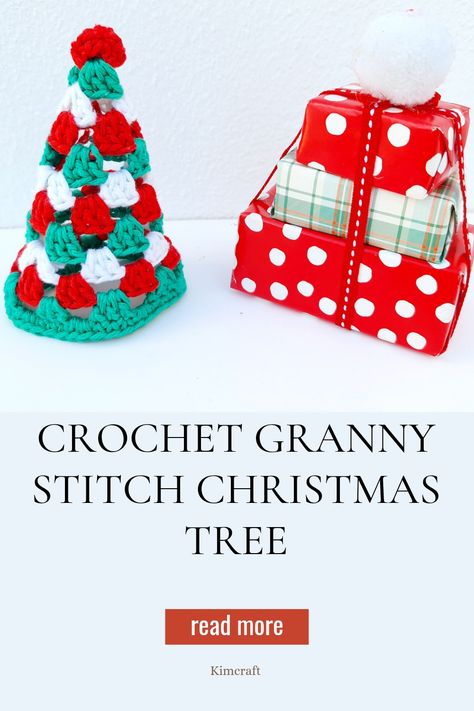 Granny Christmas Tree, Crochet Granny Christmas Tree, Granny Square Christmas Tree, Ornaments Recipe, Stitch Christmas Tree, Granny Christmas, Decor Natal, Crochet Granny Stitch, Present Box