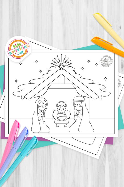 Nativity Coloring Pages | Kids Activities Blog Nativity Scene Colouring Pages, Nativity Color By Number Free Printable, Free Nativity Coloring Pages, Best Squishmallows, Christian Christmas Coloring Pages, Squishmallow Coloring Pages, Pj Masks Coloring Pages, Printable Nativity, Nativity Coloring Pages