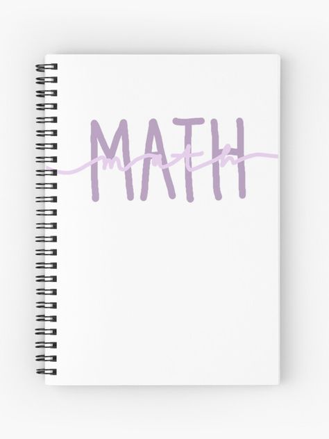 "math" Spiral Notebook by allyhom | Redbubble Math Notebook Cover, Book Cover Page Design, Organization Notes, Spiral Math, Math Design, Book Cover Page, Math Notebook, Math Journal, Bullet Journal Quotes