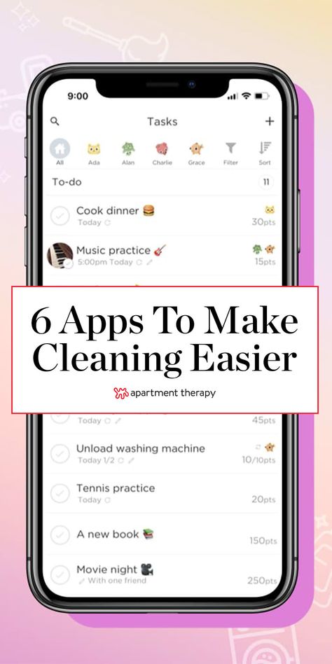 6 Apps That Will Make Cleaning Easy (Or At Least More Bearable) Phone Clean Out List, Apps For Organization, Chore Organization, Checklist App, To Do App, Iphone Tutorial, House App, Nontoxic Cleaning, Clean House Schedule