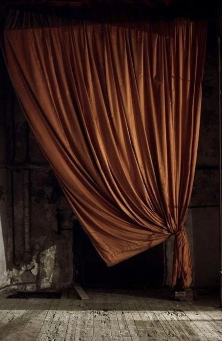 Studio Background Ideas, Drapery Drawing, Theatre Curtains, Orange Curtains, Curtain Installation, Spiritual World, Personal Qualities, Velvet Drapes, Work Pictures