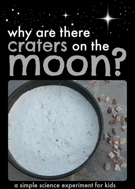 A great science experiment for kids that are interested in space!  #science_fair_ideas  #outer_space_activities Firework Craft, Homeschool Astronomy, Montessori Culture, Outer Space Activities, Vetenskapliga Experiment, Moon Facts, Craters On The Moon, Space Preschool, Science Experiment For Kids