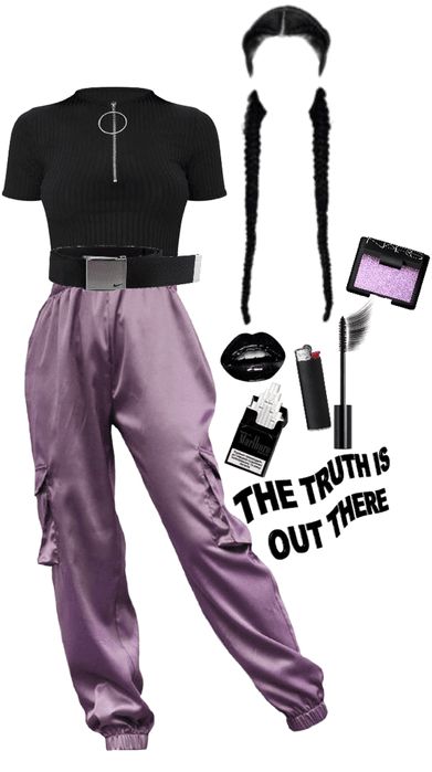 The Time Travelers Wife Book, Black Purple Outfit, Purple Egirl, Purple Grunge Outfits, Egirl Outfit Ideas, The Time Travelers Wife, Black Outfit Grunge, Sanrio Outfits, Egirl Style