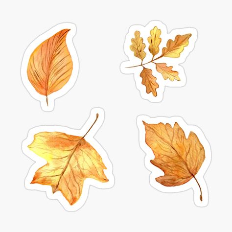 Autumn Leaves Stickers, Fall Stickers, Orange Leaves, Autumn Stickers, Orange Leaf, March 2024, Dream Board, Sticker Pack, Fall Leaves