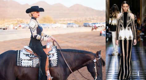 The most gorgeous Western Pleasure & Horsemanship styles of the year! Featuring Kina Tavary & Pass The Black Gold with a Balmain -esque look at this years Arizona Sun Circuit AQHA Show.  Article by Tiffany Golberg #TiffanyAnnePhoto #horsemanship #Western #show #Shirt #style #black #White #Classy #equine #Photography #Balmain Aqha Western Pleasure, Western Pleasure Jacket, Western Pleasure Outfit, Western Horsemanship, Horsemanship Shirt, Equine Fashion, Western Show Clothes, Western Pleasure Horses, Western Horses