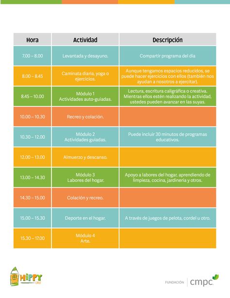 Horario para organizar los días en casa. Spirituality