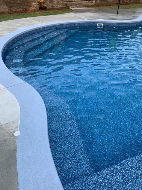 Pool Border, Amazing Pools, Pool Stuff, Vinyl Pool, Pool Liner, Pool Liners, Pool Light, Pool Ideas, Pool Deck