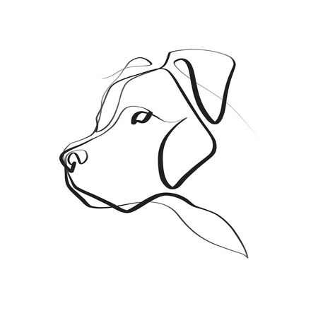 Pitbull Tattoo, One Line Tattoo, Dog Embroidery Designs, Dog Line Art, Dog Line, One Line Drawing, Line Art Tattoos, Desenho Tattoo, Art Line