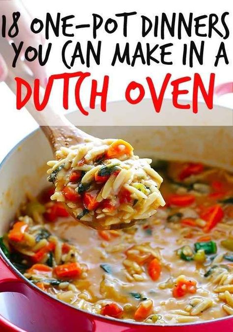 18 Hearty Dinners You Can Make In A Dutch Oven Le Creuset Recipes, Pot Dinners, One Pot Dinners, Dutch Oven Cooking, Dutch Oven Recipes, Cast Iron Recipes, Num Num, Cast Iron Dutch Oven, Hearty Dinner