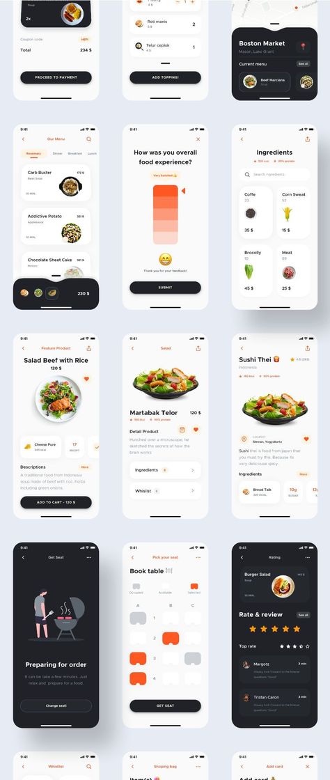 Design For Restaurant, Web Design Creative, Food Web Design, Restaurant App, App Design Layout, Food Delivery App, Ios Ui, Mobile App Design Inspiration, App Interface Design