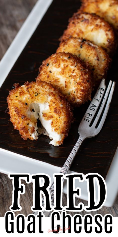 Fried Goat Cheese Balls, Goat Cheese Balls, Fried Goat Cheese, Goat Cheese Recipes, Cheese Balls, Party Food Appetizers, Yummy Appetizers, Cheese Recipes, Goat Cheese