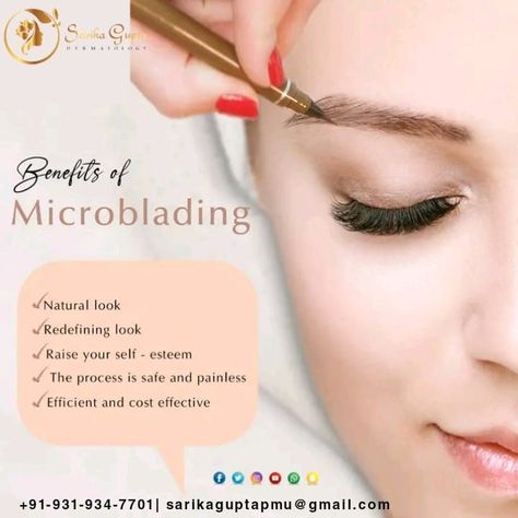 Poster Microblading, Microblading Benefits, Pmu Eyebrows, Micro Blading, Glam Studio, Phi Brows, Brow Threading, Micro Pigs, Makeup Ads