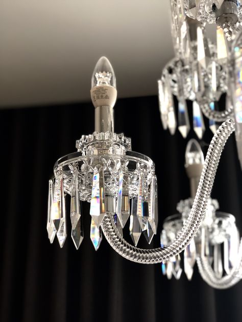 Royal Saint Louis crystal chandeliers. #saladaengone #saintlouiscrystal #chanintrliving #koshome Saint Louis Crystal, St Louis, Crystal Chandelier, Ceiling Lights, Lighting, Crystals, Glass