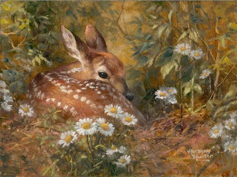 Paint Animals, Rennaissance Art, Arte Inspo, Arte Sketchbook, Fairytale Art, A Deer, Old Paintings, Aesthetic Painting, Baby Deer