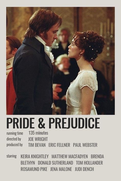 Halloween Costume Movie, Pride & Prejudice Movie, Quote Movie, جوني ديب, Pride And Prejudice 2005, Movie Card, Iconic Movie Posters, Girly Movies, Film Posters Minimalist