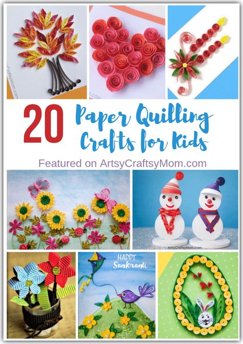 Our list of Paper Quilling Crafts for the entire year have you covered for all seasons and festivals! From New Year's to 4th of July to Christmas - it's all here! Paper Quilling For Kids, Quilling Ideas For Beginners, Quilling For Kids, Paper Quilling Ideas, Quilling Images, Paper Quilling For Beginners, Flowers Cards, Creative Kids Crafts, Quilling Ideas